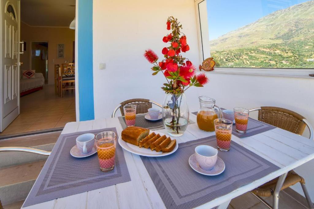 Emmanuela House With Garden & Sea View - Apartment Triopetra